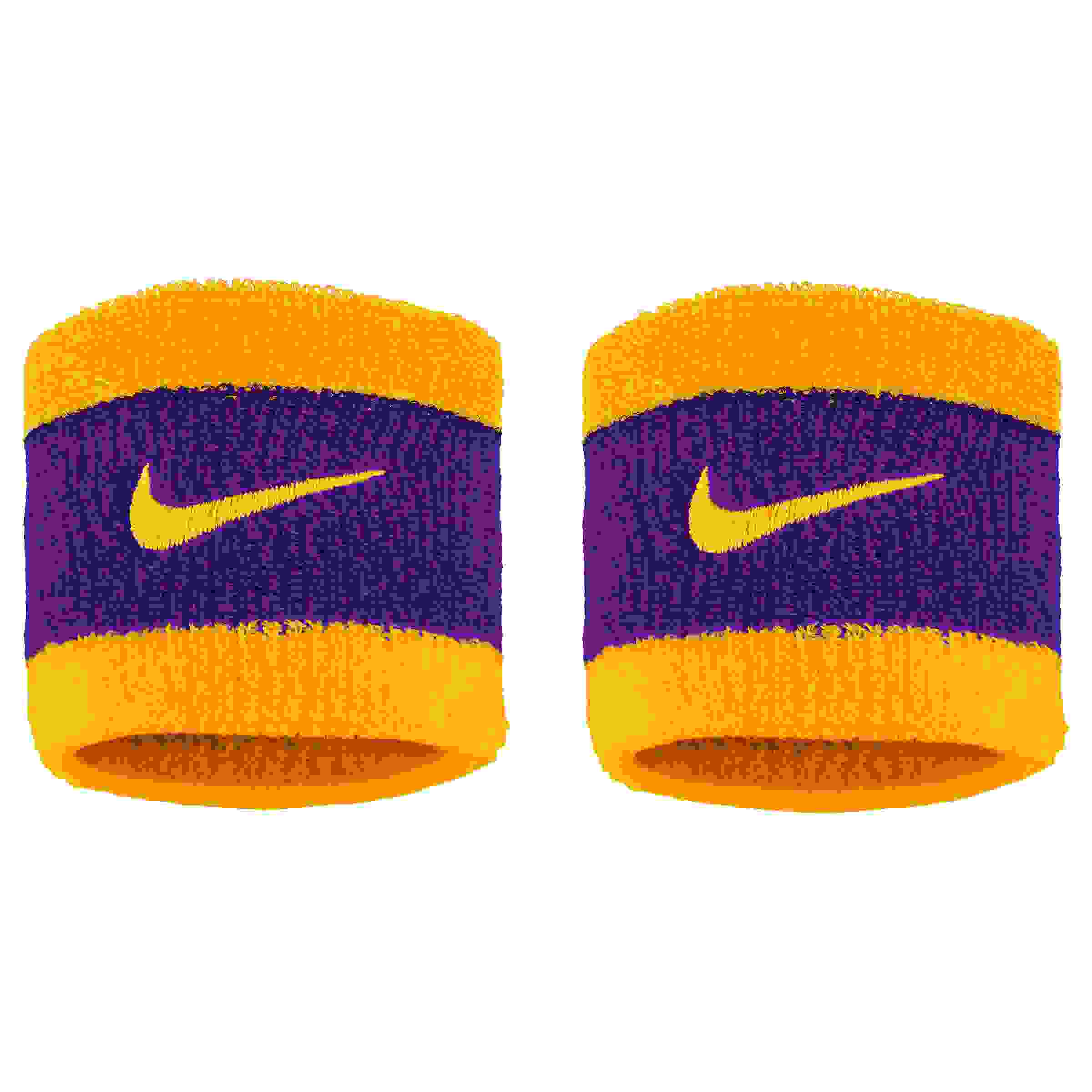 Nike Swoosh Purple/Gold 2-Pk Wristbands